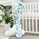 Protectie laterala patut bebe alb-menta (1)